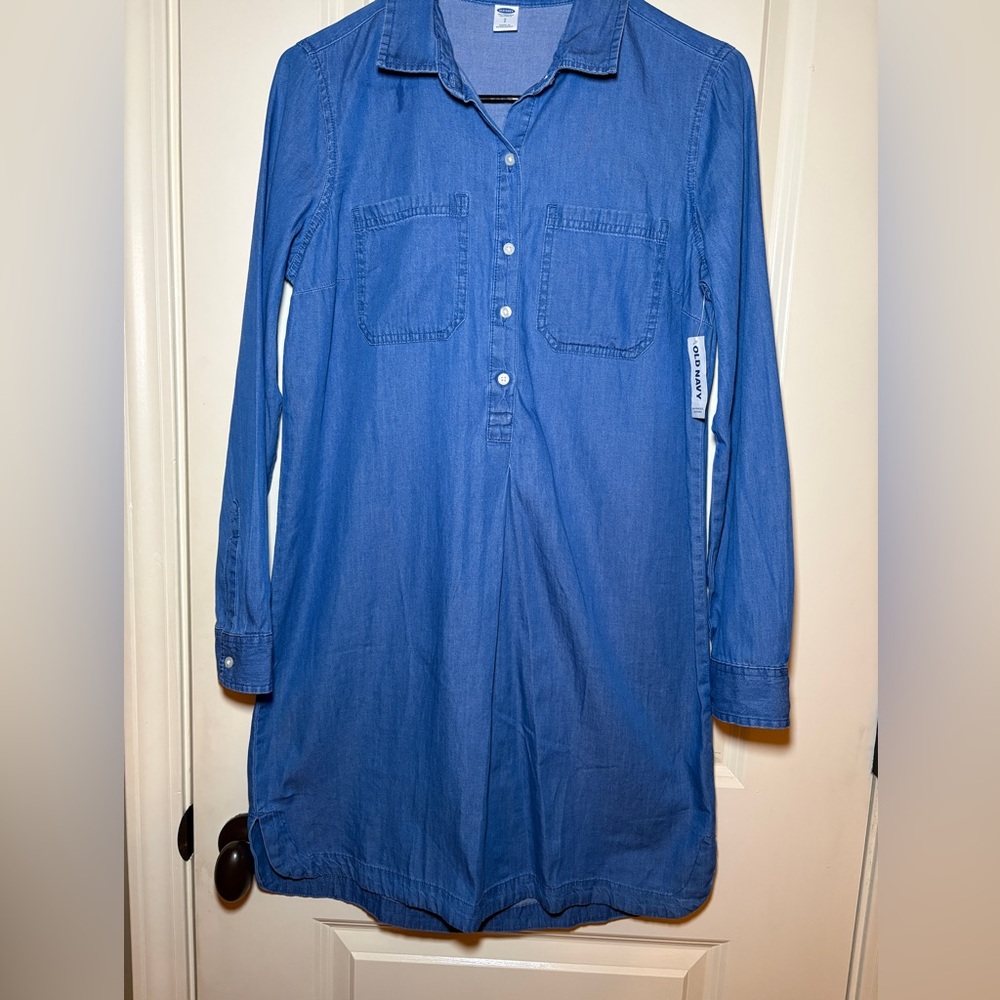 Old Navy Blue Long Sleeve Dress